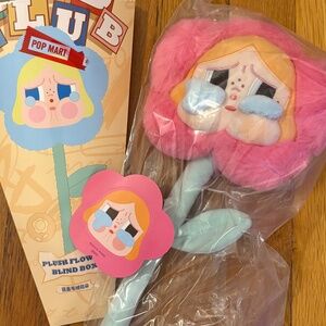 POPMART Plush Flower Crybaby Rouge Pink